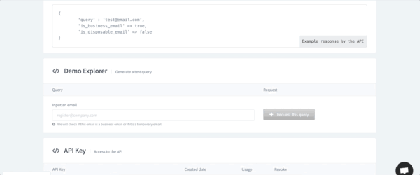 API to prevent fake emails registration on your service-1