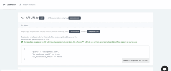 API to prevent fake emails registration on your service