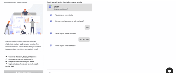 Chatbot solution to capture and convert visitors into leads