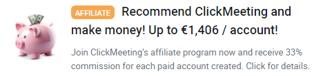 Recommend ClickMeeting and Make Money