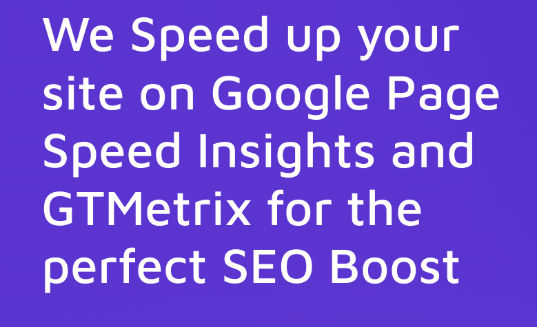 Speed up your site on Google Page Speed Insights and GTMetrix