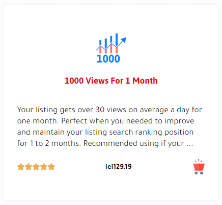 1000 Views For 1 Month