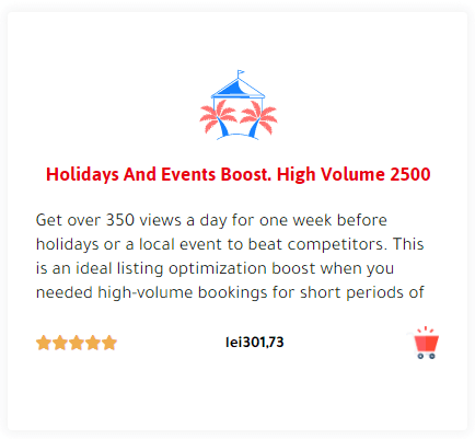 Holidays & Events Boost. High Volume 2500