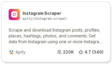 Instafram Scraper